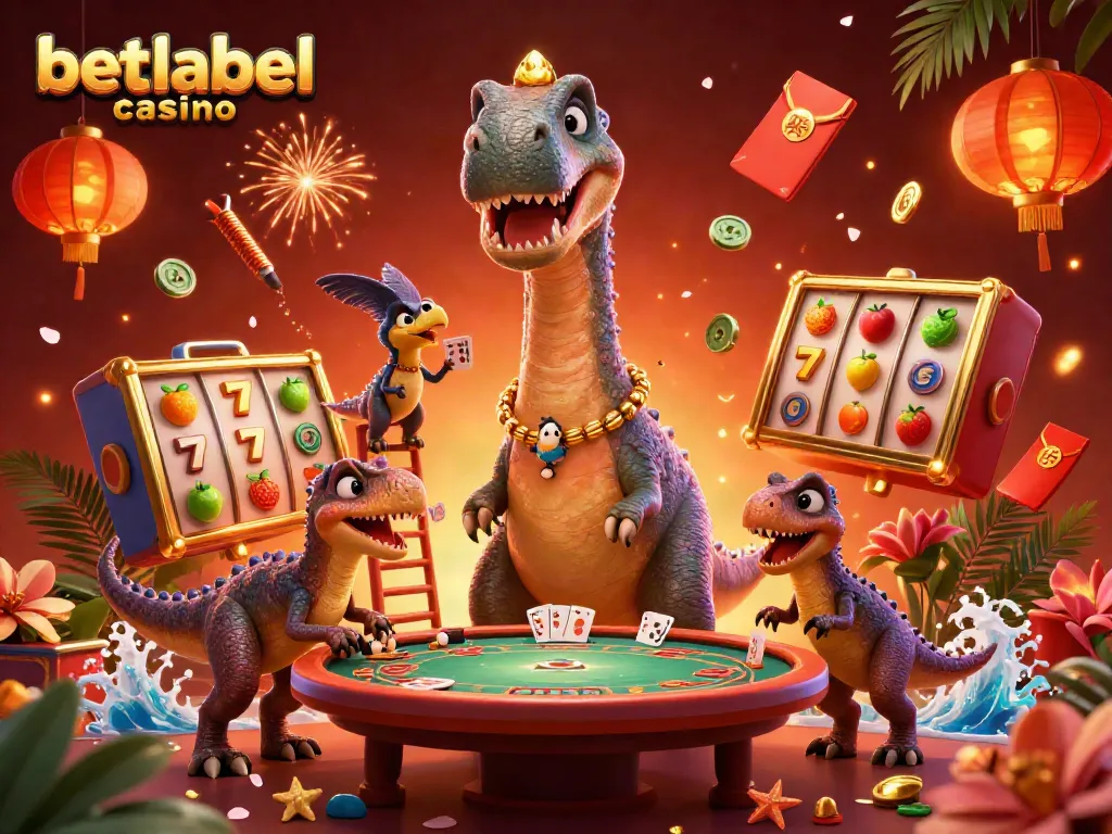 Experience thrilling gaming at betlabel casino with vibrant characters and slot action.